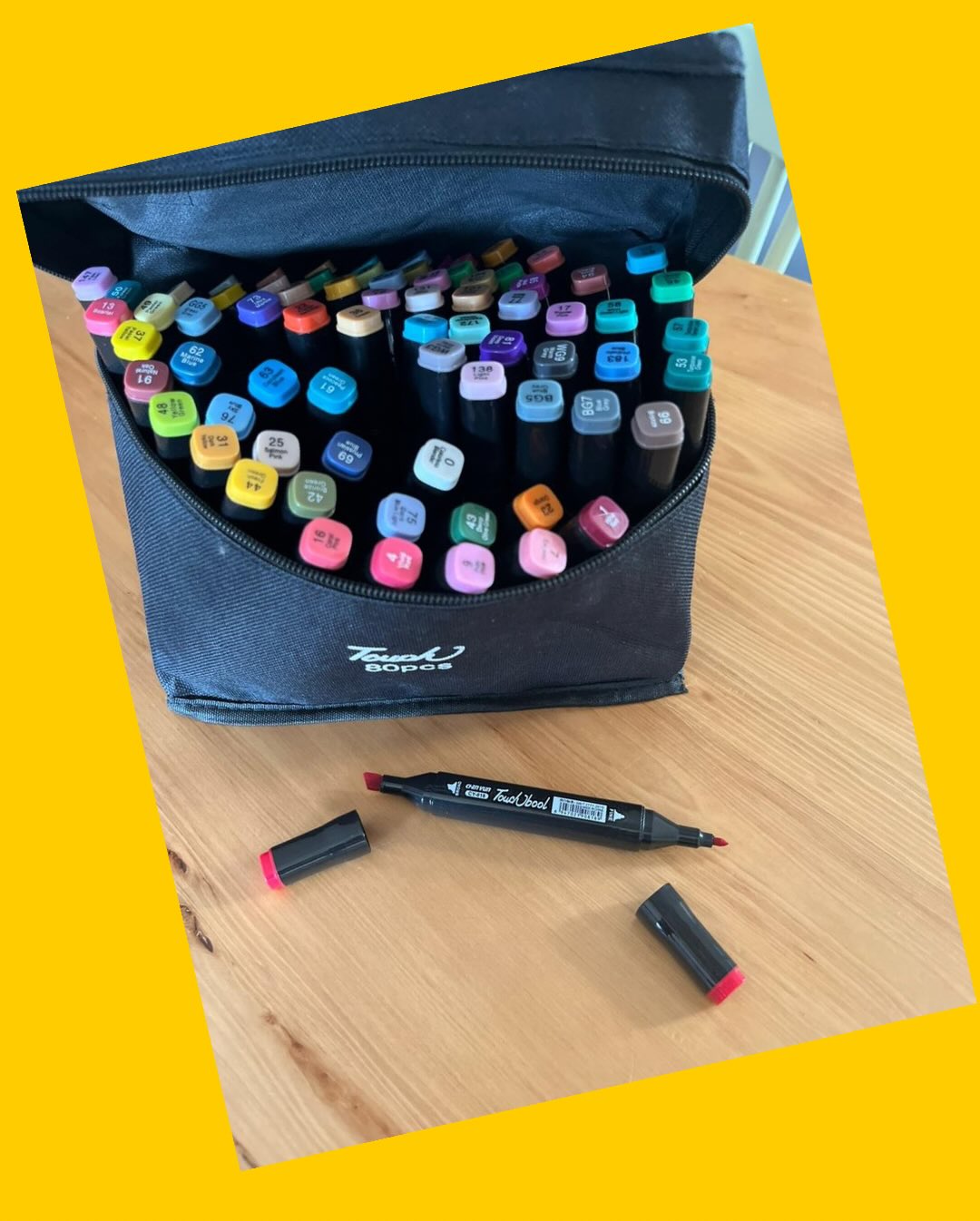 Set 80 marcadores doble punta