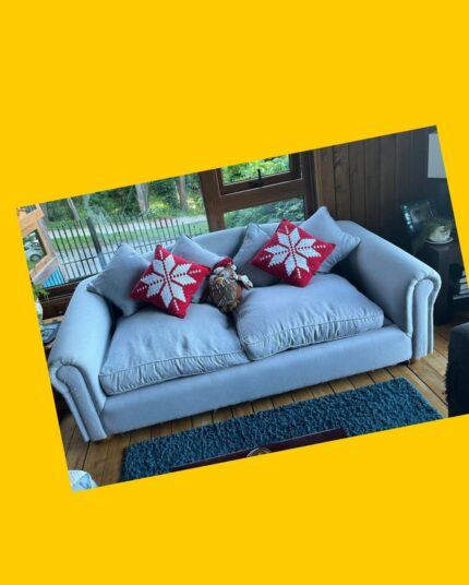 Sofá gris 2 cuerpos