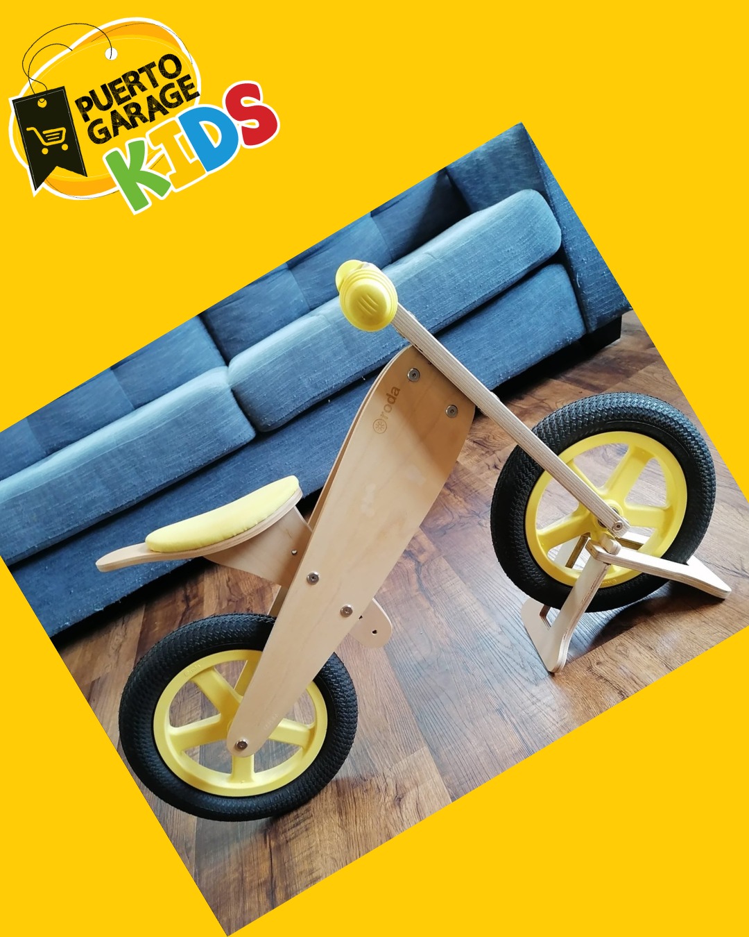 Bicicleta de madera Start + soporte Roda