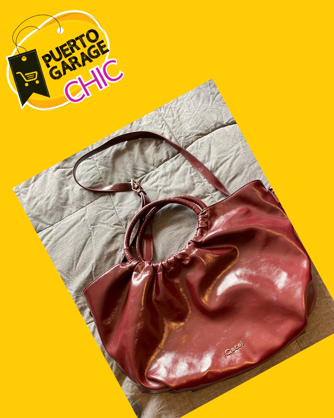 Cartera burdeo Gacel