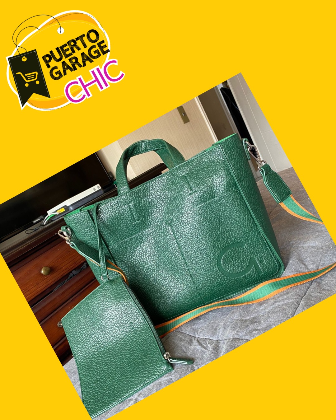 Cartera verde Gacel