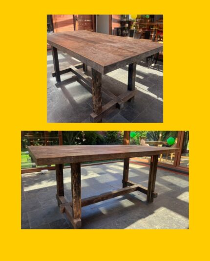 Mesa de coigue reciclado