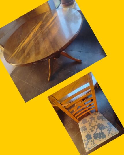 Mesa de comedor de madera con 4 sillas
