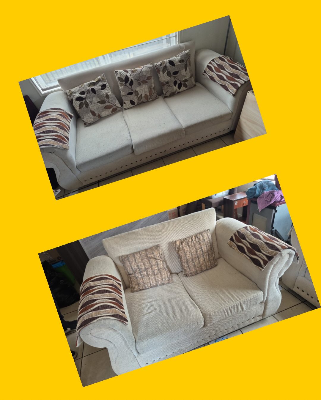 Set de 2 sofa (1 de 3 cuerpos y 1 de 2 cuerpos)