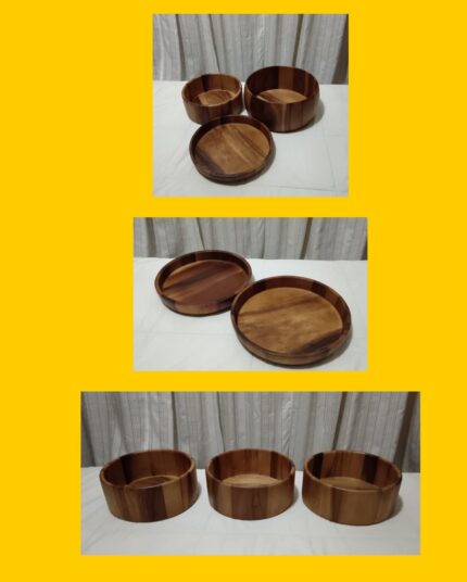 Set de 4 ensaladeras y 2 bandejas