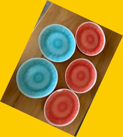 5 platos de melamina