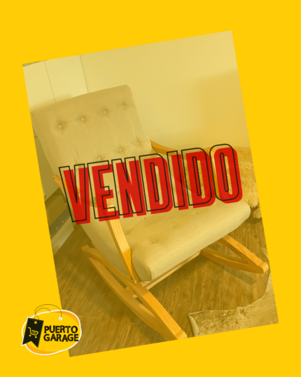 Silla mecedora de lino