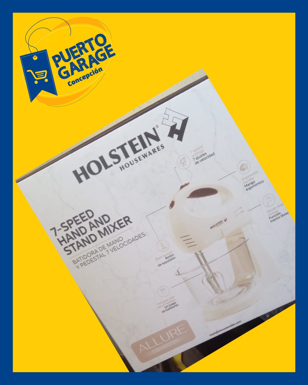 Batidora de mano y pedestal Holstein Housewares
