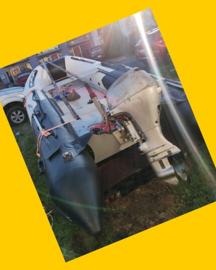 Bote inflable con motor Honda y carro de arrastre