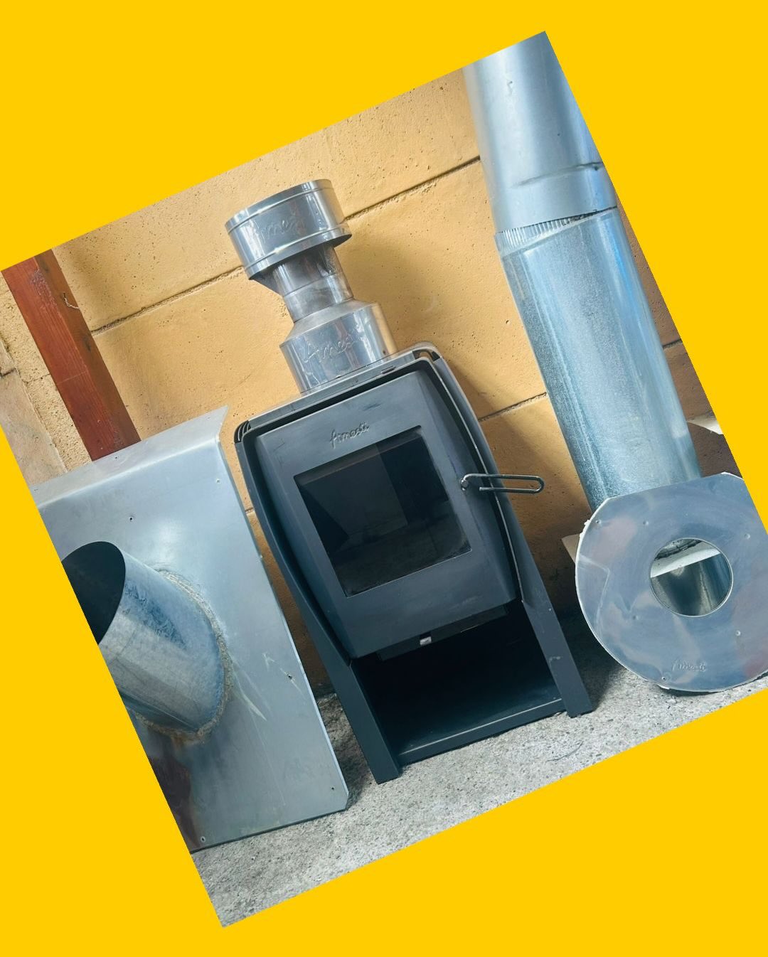 Combustión lenta con kit de caños incluidos Amesti