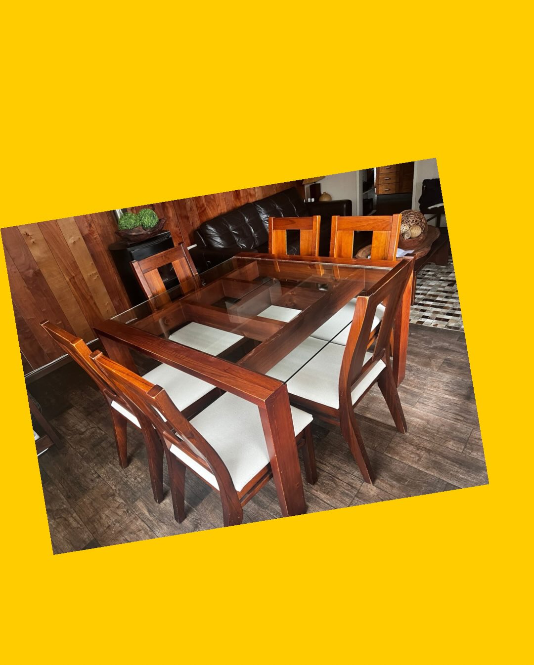 Comedor de madera con 6 sillas Magasa