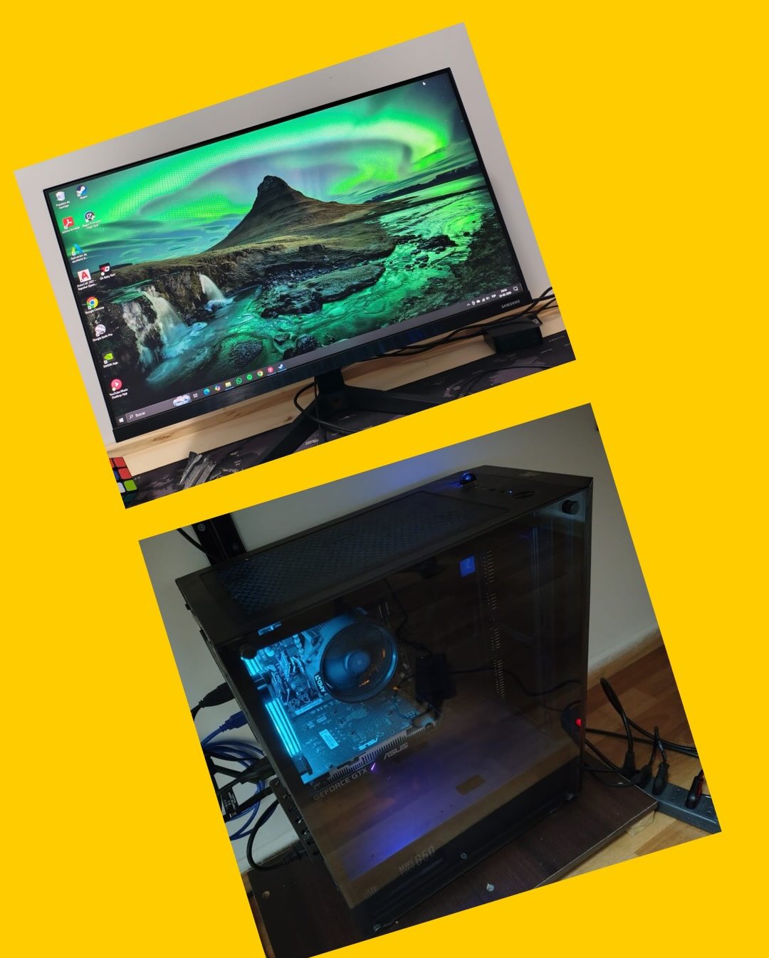 Computador escritorio + pantalla Samsung Ryzen 5 16GB 3500 1650