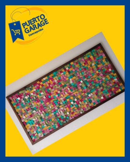 Cuadro mosaico madera