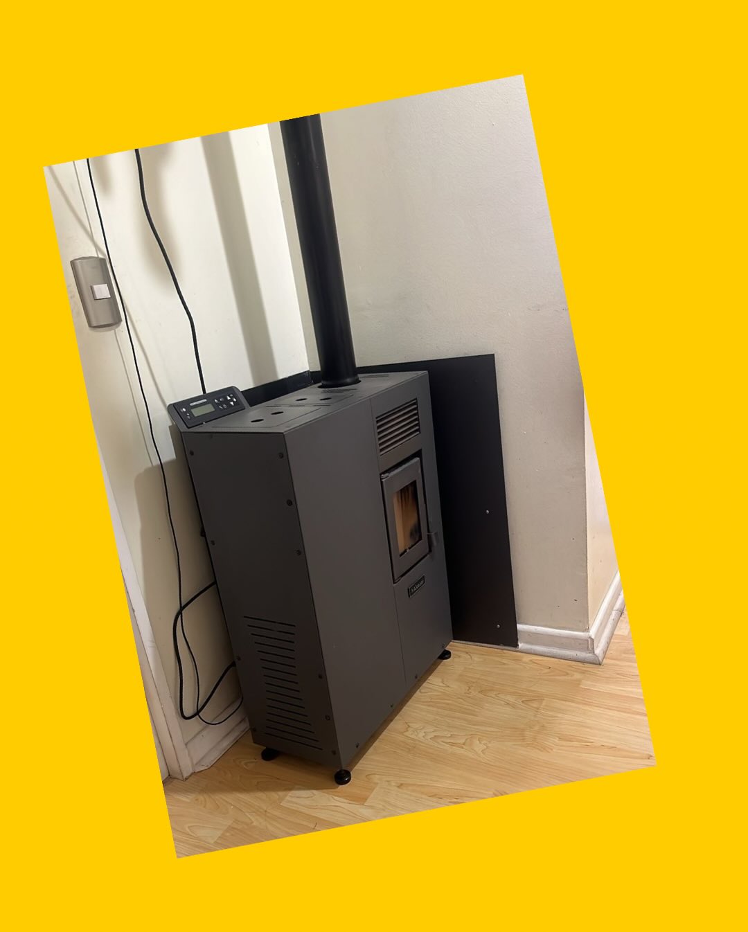 Estufa a pellet con 2 mts de caño Alcázar