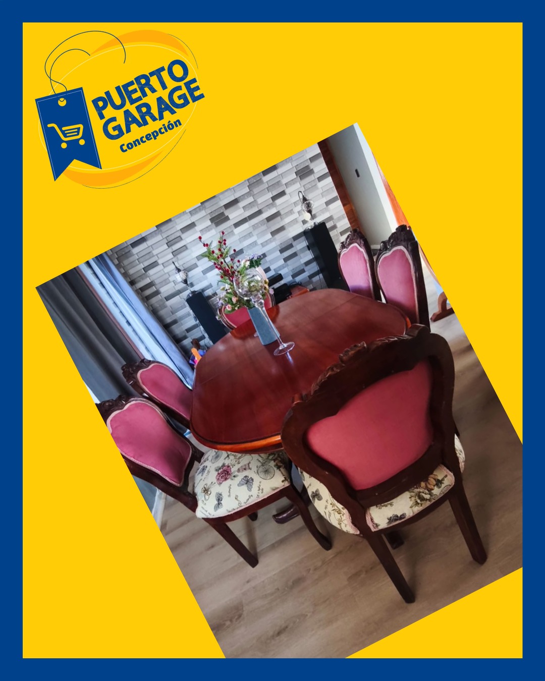 Juego de comedor extensible / 6 sillas