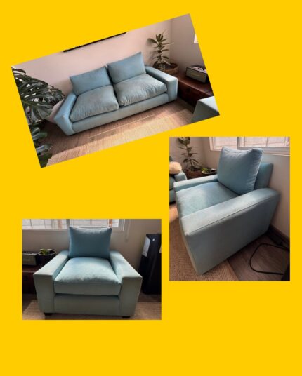 Juego de living (1 sofá grande y 2 sitiales)