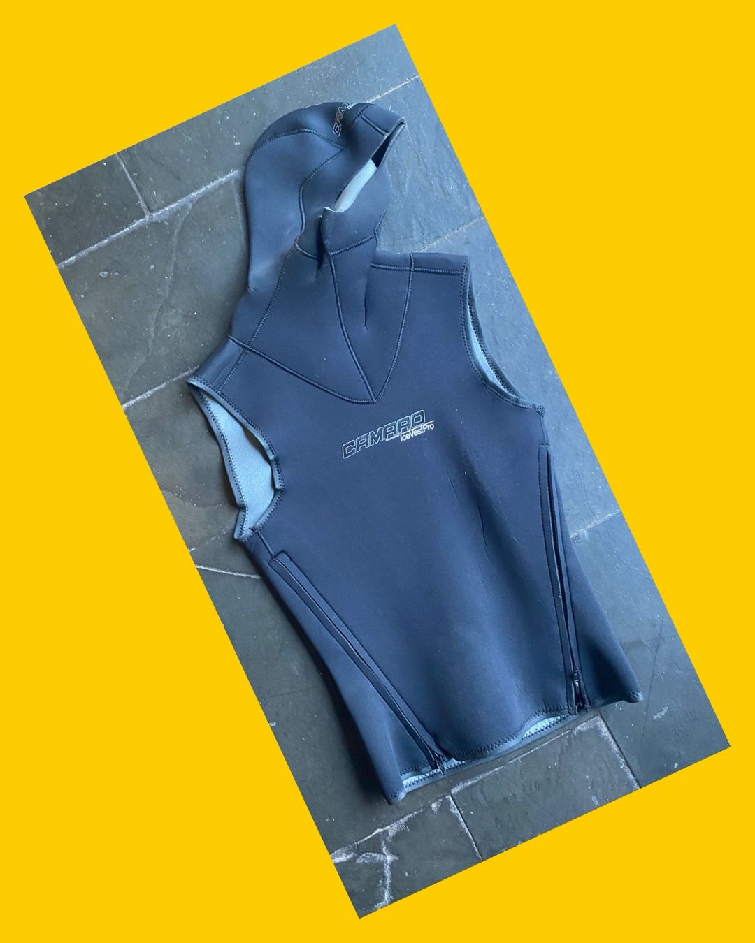 Polera de neopreno con gorro Camaro, ice vest pro Talla L