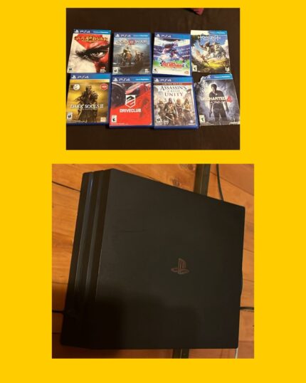 PS4 Pro 1TB con 2 controles y 8 juegos