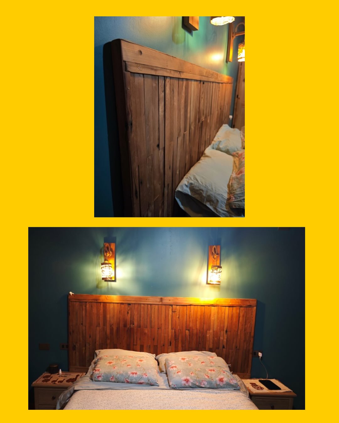 Respaldo de cama y apliques