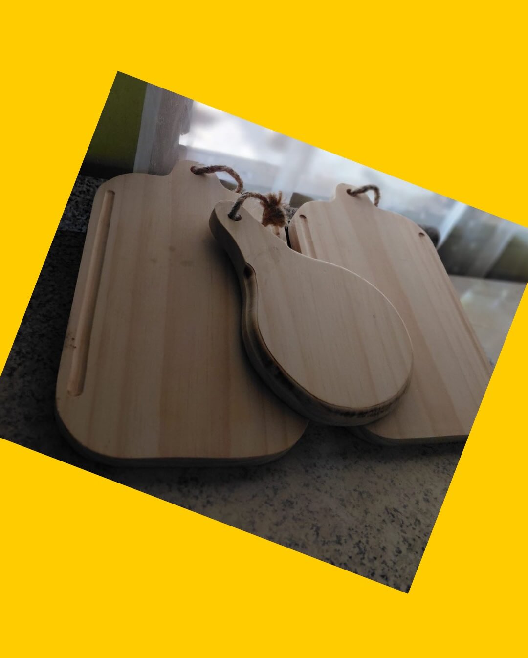 Set de 3 tablas de madera