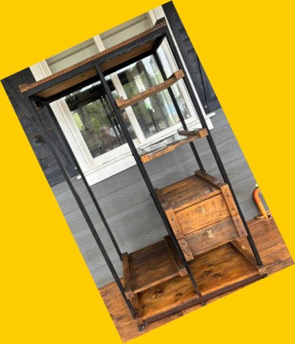 2 Muebles estilo industrial de fierro y madera