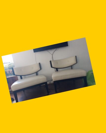 2 Poltronas o sitiales de cuero Rosen