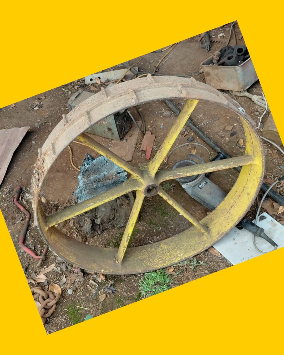 2 Ruedas de carreta antiguas