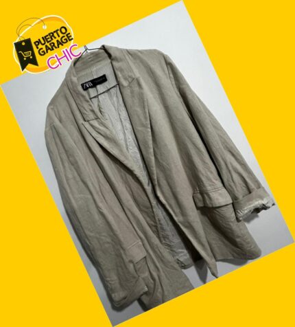 Blazer lino beige Zara