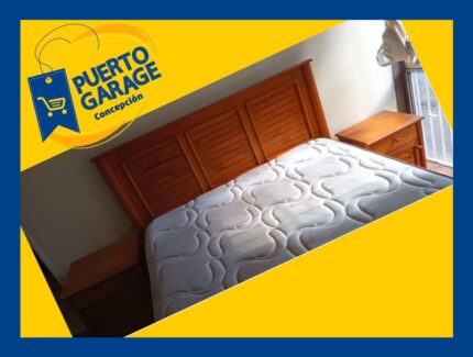Cama 2 plazas + 2 veladores Rosen