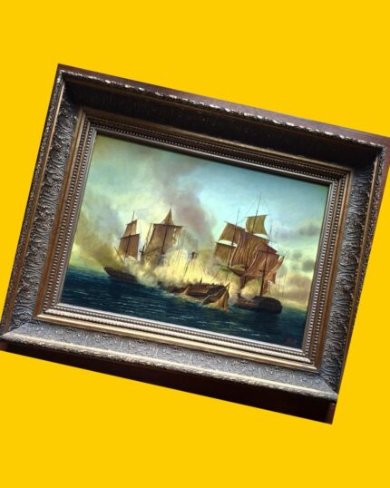 Cuadro Veleros en combate de Carlos Jaramillo