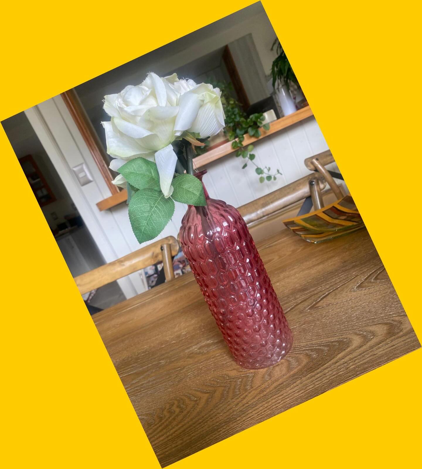 Florero de vidrio casa Ideas