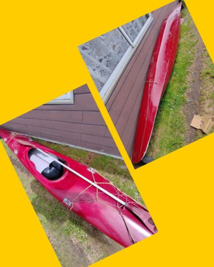 Kayak para 1 persona de competición de fibra de vidrio