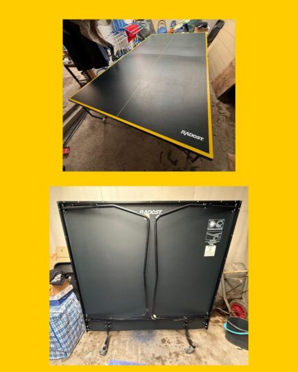 Mesa de ping pong plegable con ruedas, incluye malla y paletas