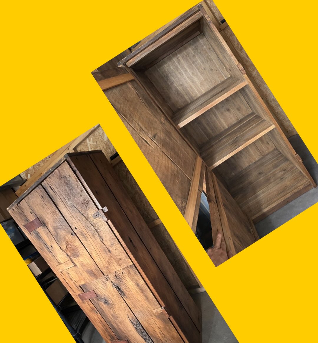 Mueble/Bar mapuche de roble