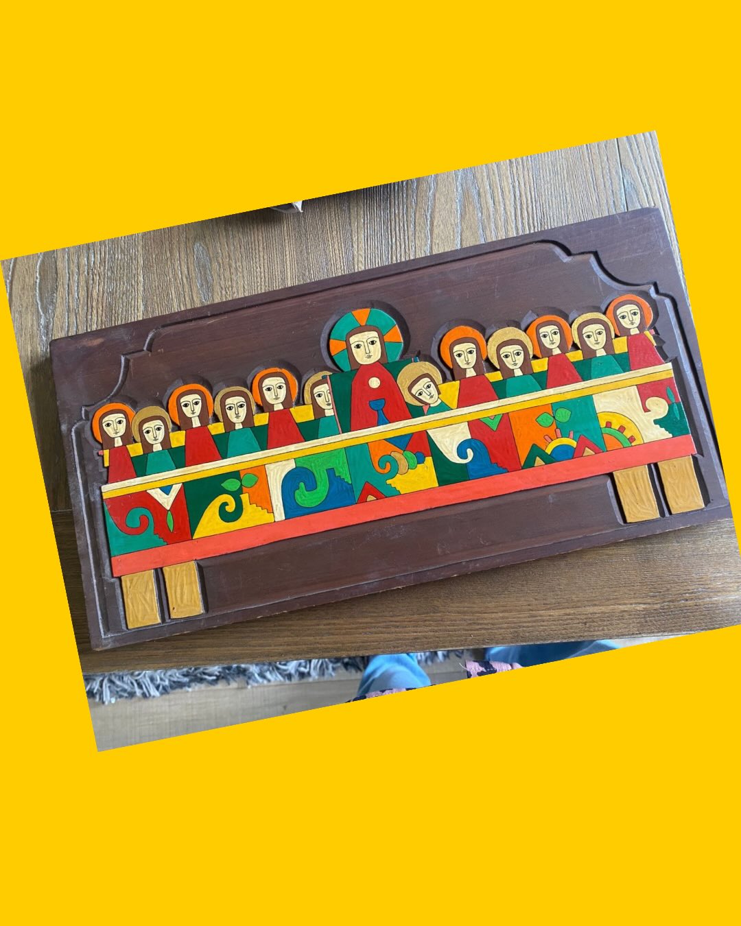 Retablo Última Cena pintada a mano