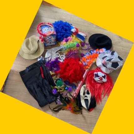 Set cotillón con bola luminosa rotatoria