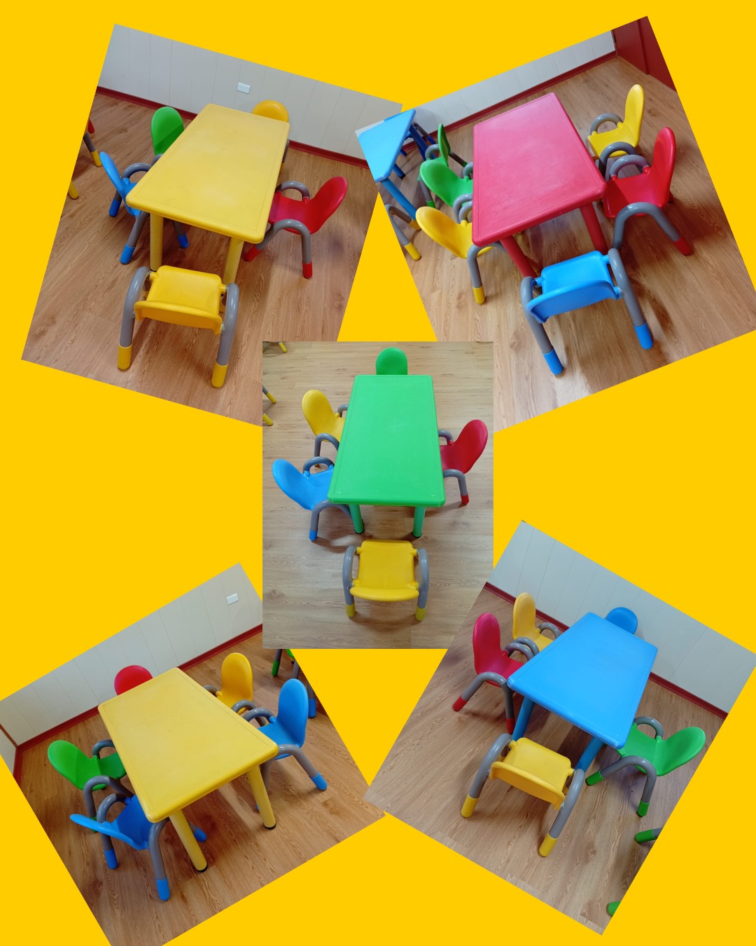 Set mobiliario infantil (5 mesas + 25 sillas)