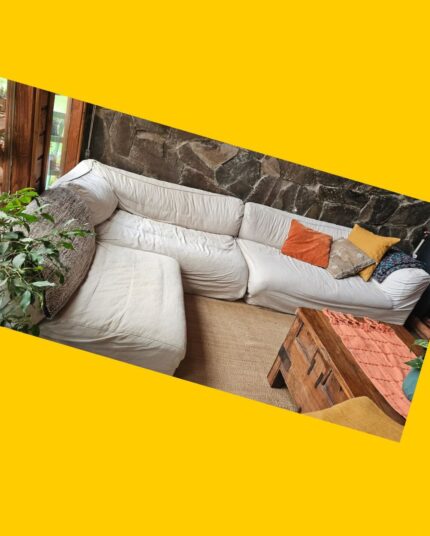 Sofá Seccional de lino Milk