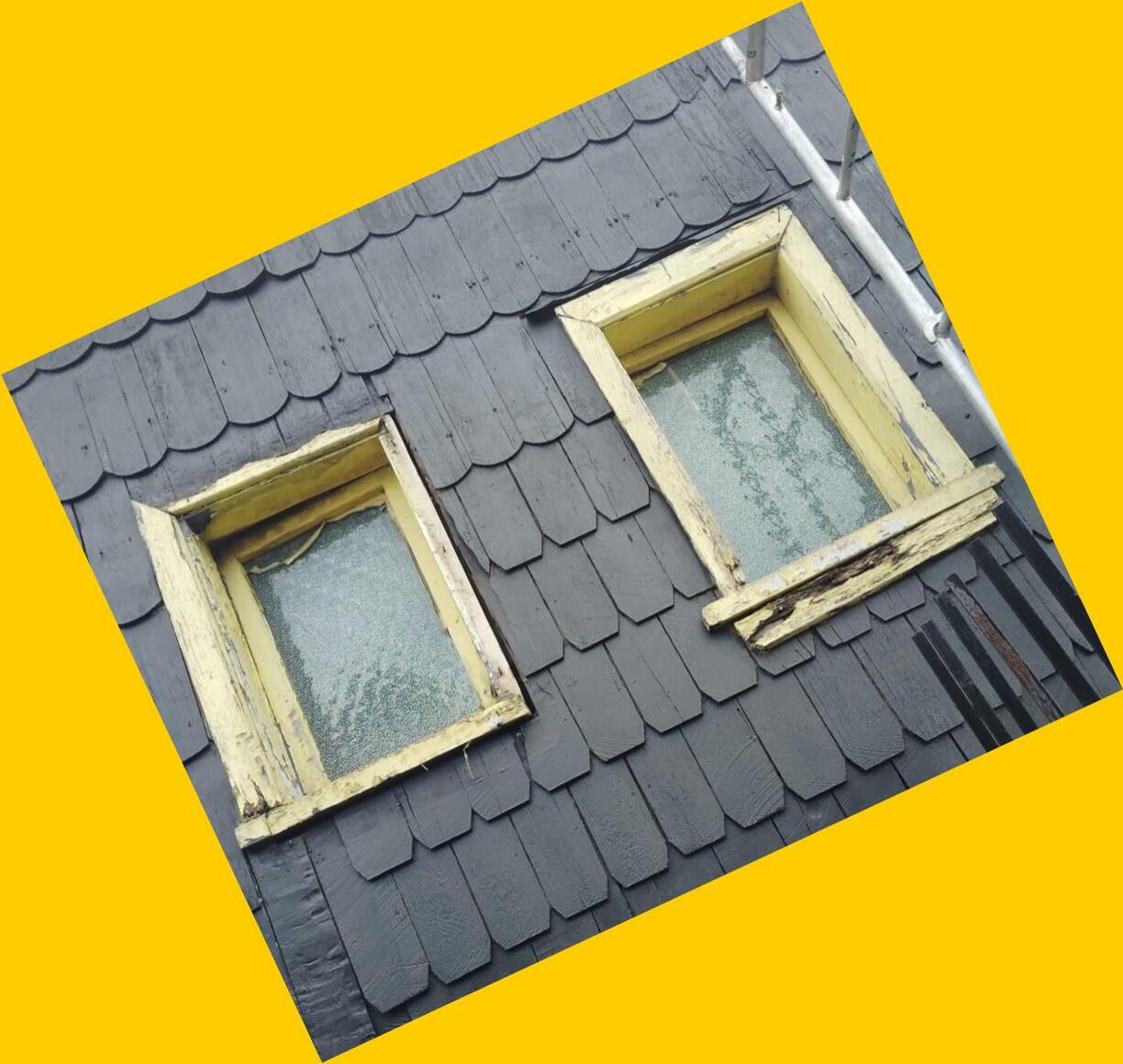 2 ventanas antiguas de madera