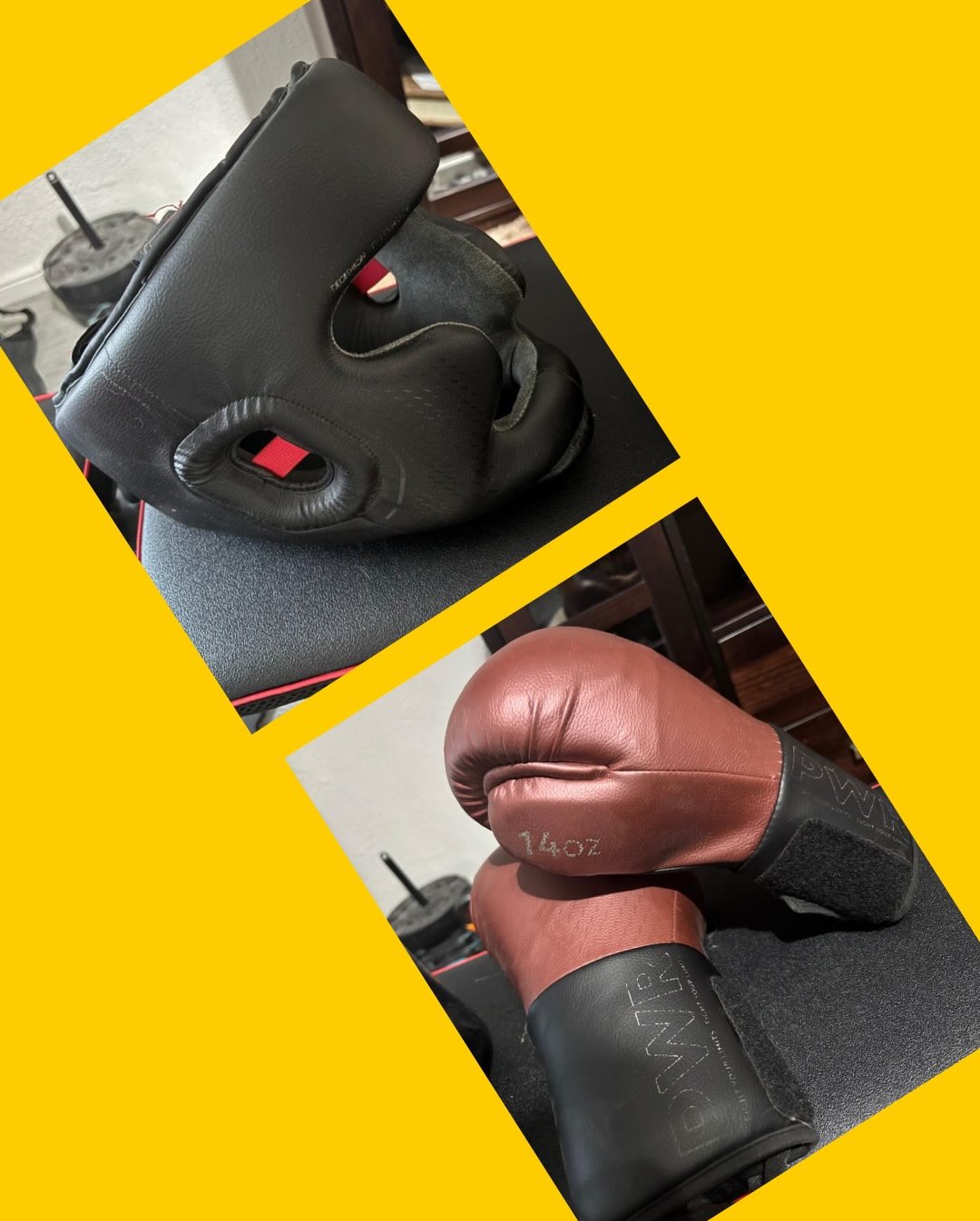 Guantes + cabezal de boxeo Decathlon