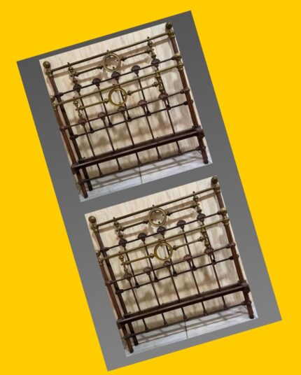 2 Respaldos antiguo de cama de bronce