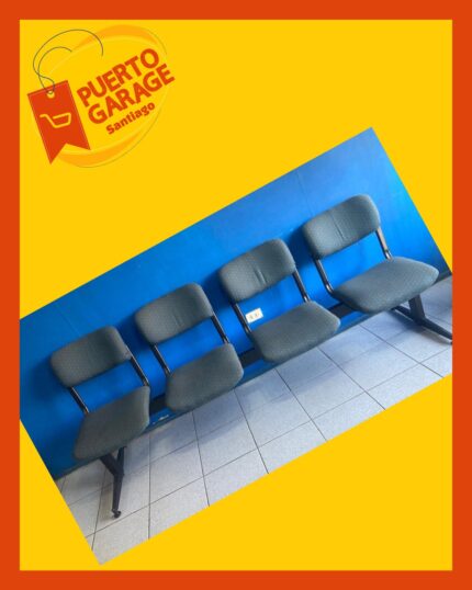 Banca sala de espera 4 puestos