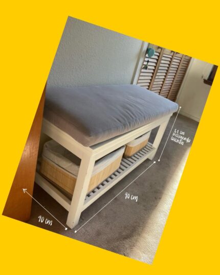 Banqueta con cojín para dormitorio