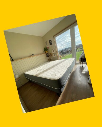 Cama King con base europea y colchón Drimkip