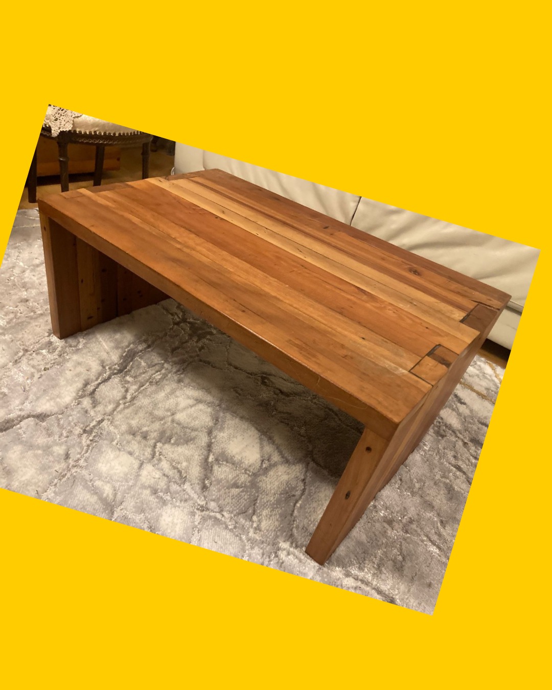 Mesa de centro de roble
