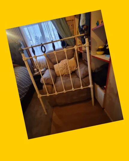 Respaldo de cama de fierro 1 plaza