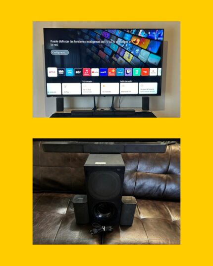 Smart TV LG NanoCell 65 + Home Theater Sony 400W 5.1 + Base TV LG y Sony
