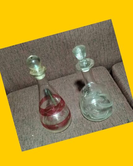 3 Botellas cristalería Yungay