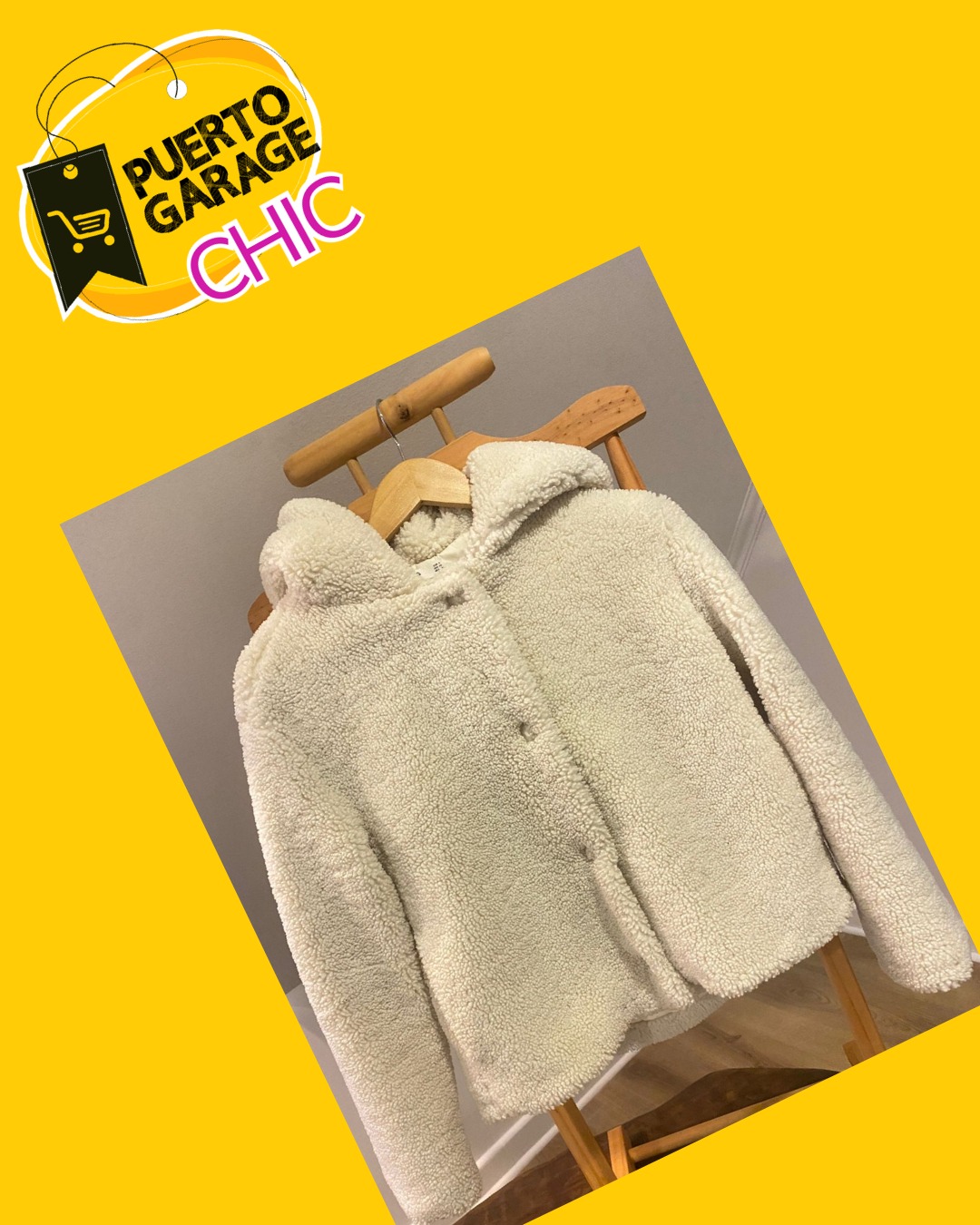 Chaqueta tipo sherpa/borreguito con capucha Mango