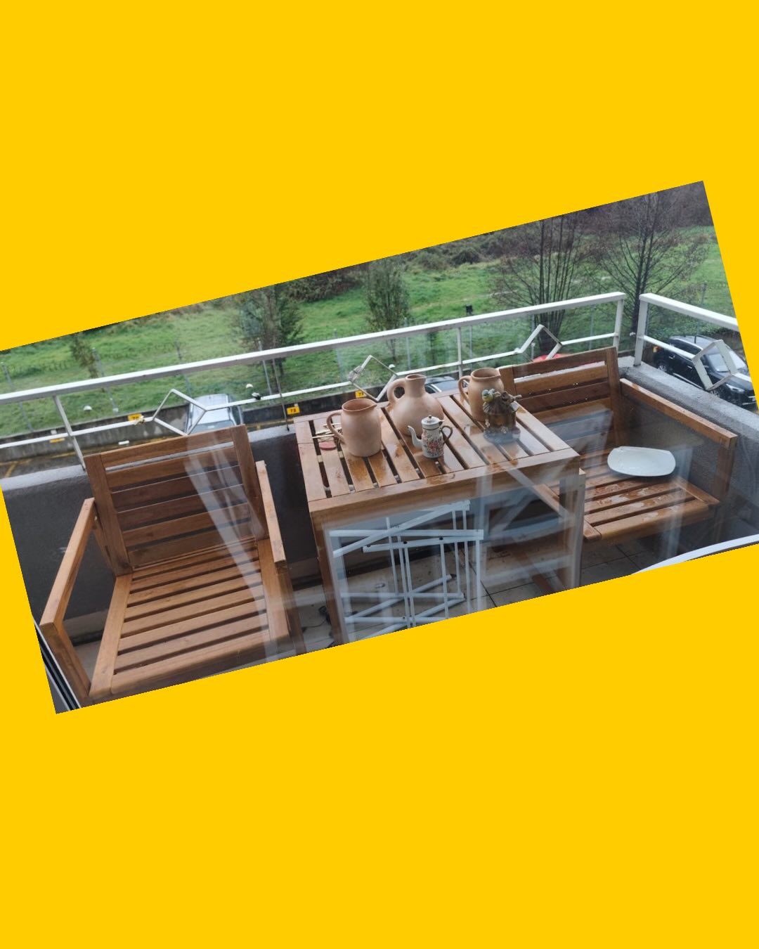 Comedor de terraza (mesa + 2 sillas)